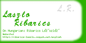 laszlo ribarics business card